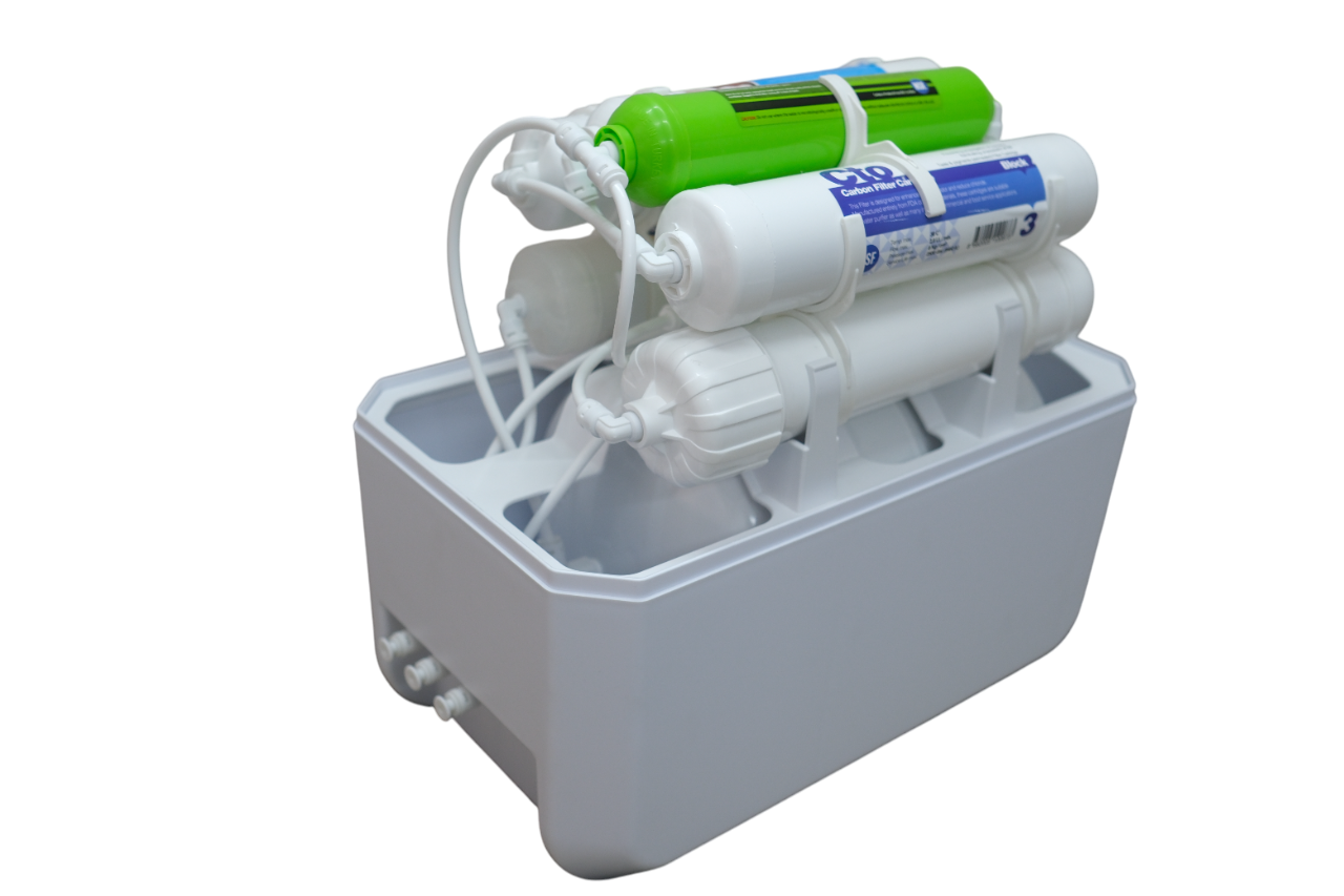 Filtra uji me qera - Sistemi RO Compact 6-Fazor me Alkalin për ujë të pastër dhe të shëndetshëm